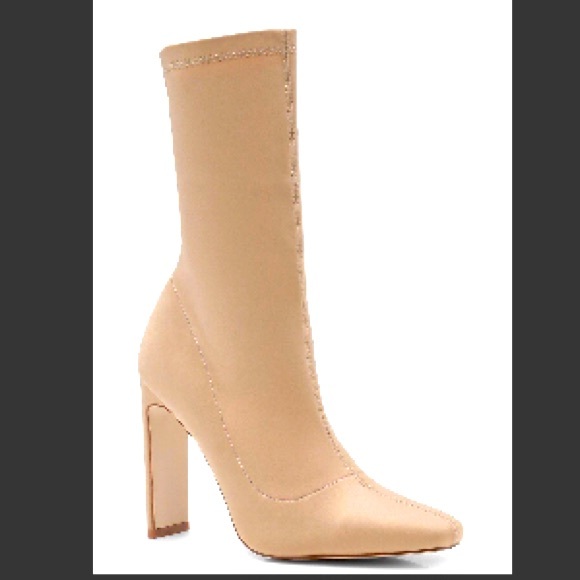 Slim Straight Heel Sock Boots - Picture 1 of 3